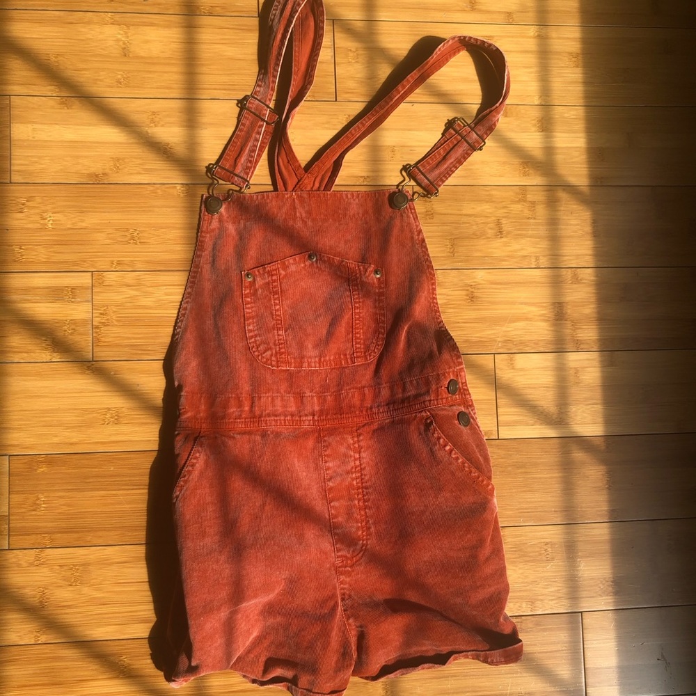 Corduroy Overall Shorts